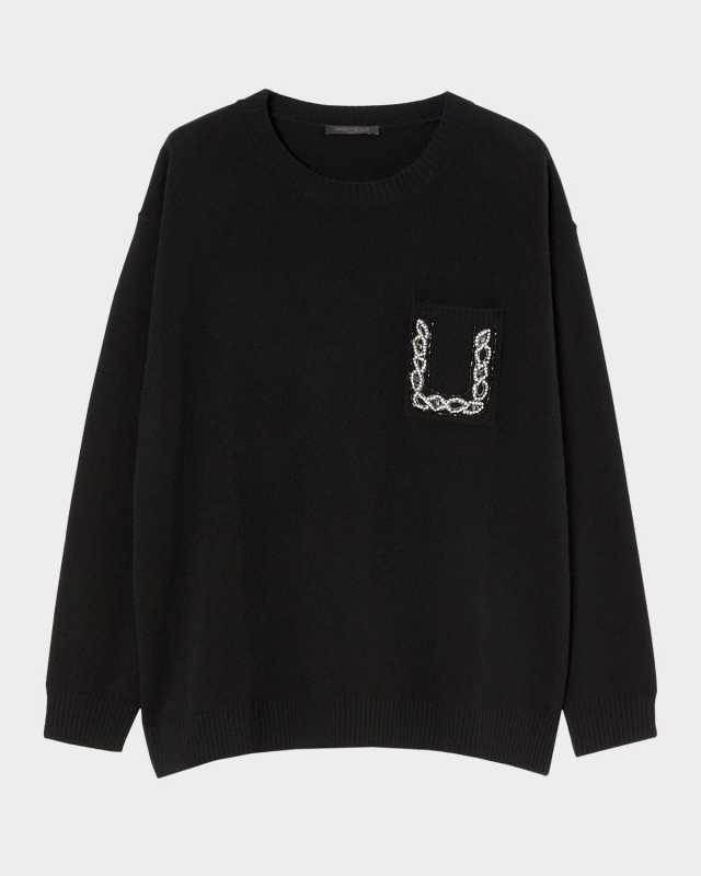 Plus Size Talento Embellished Crewneck Sweater